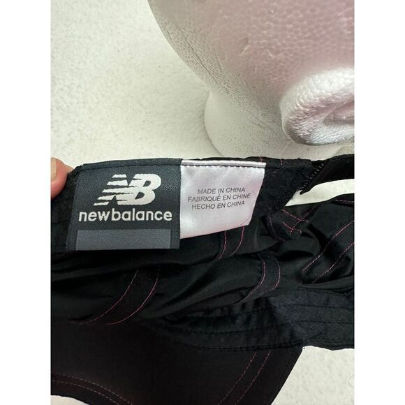 New Balance Black‎ Pink Stitching Baseball Cap Running Hat Athletic Sport Logo - Picture 5 of 5